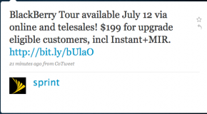 Sprint launching BlackBerry Tour on July 12th for $199.99