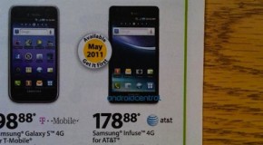 Walmart getting the AT&T Samsung Infuse 4G in May