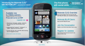 T-Mobile starts selling the Motorola CLIQ early to current customers