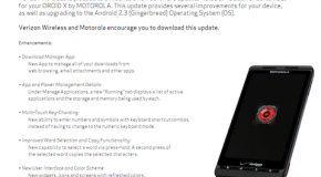 Motorola Droid X getting Gingerbread beginning on May 27