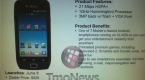 Samsung Exhibit 4G coming to T-Mobile on June 8