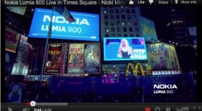 Nicki Minaj and Nokia light up Time Square for the Lumia 900 launch